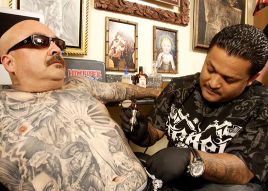  video by Estevan Oriol on tattoo great Jose Lopez of Lowrider Tattoo